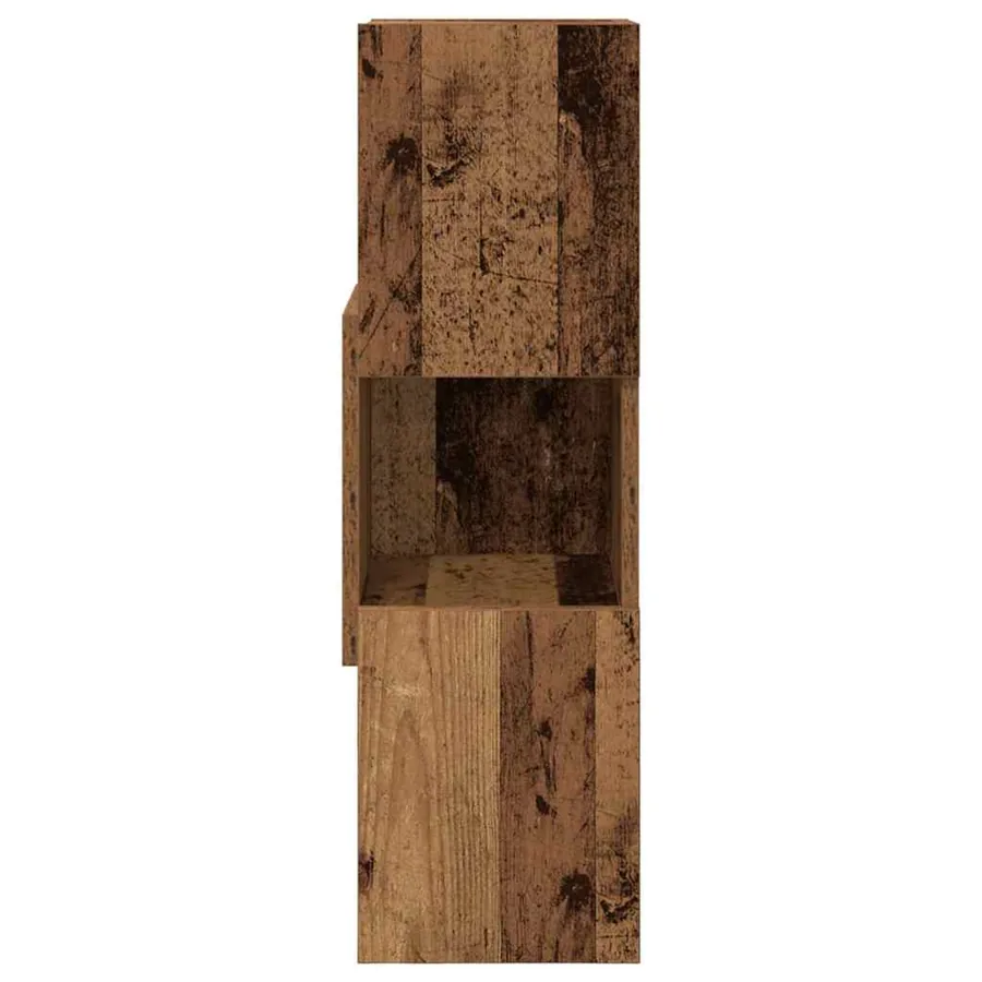 Meuble d'angle Bois ancien 25,5x25x80cm Bois d'ingénierie - 5