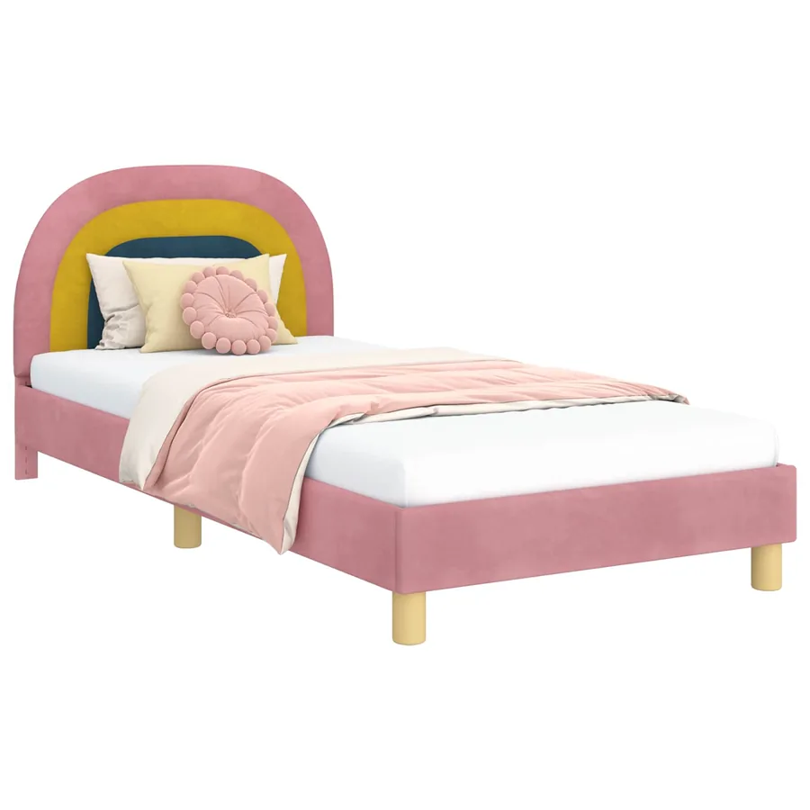 Cadre de lit pour enfants avec tête de lit Rose 80 x 200 cm - 2