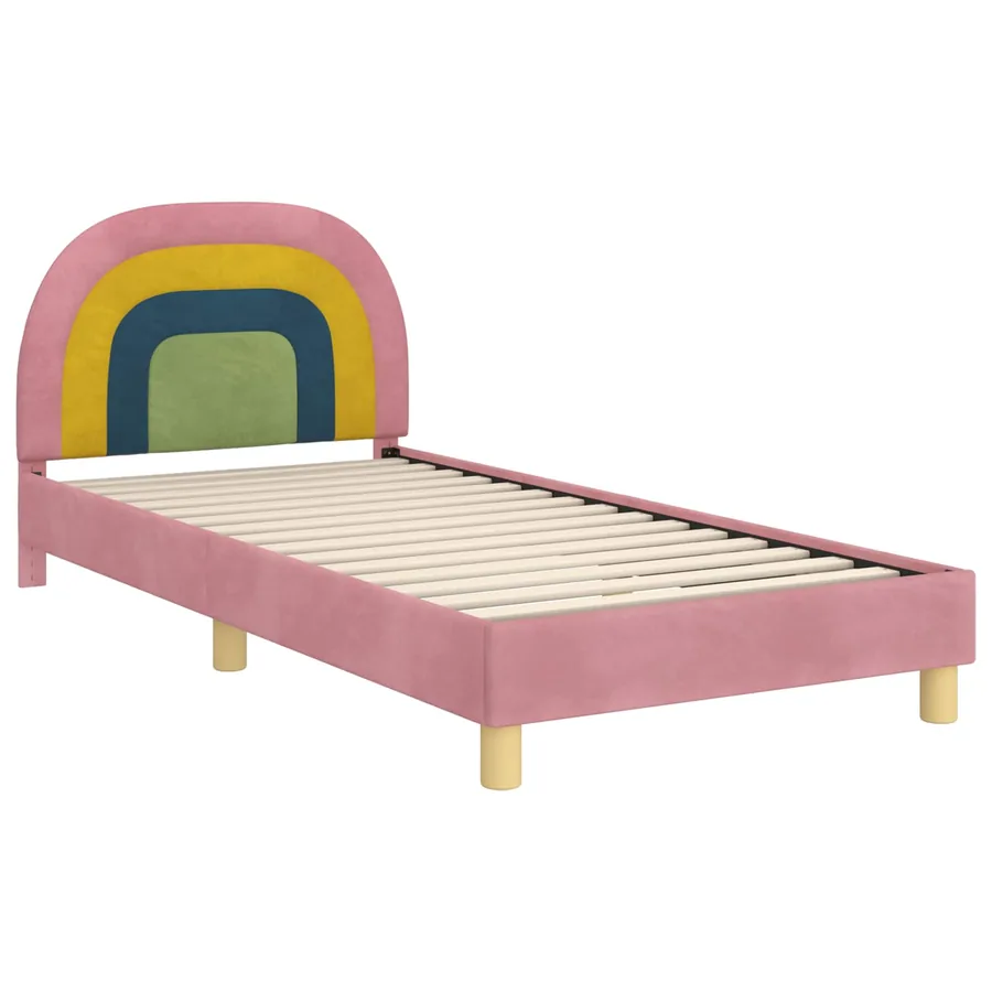 Cadre de lit pour enfants avec tête de lit Rose 80 x 200 cm - 4