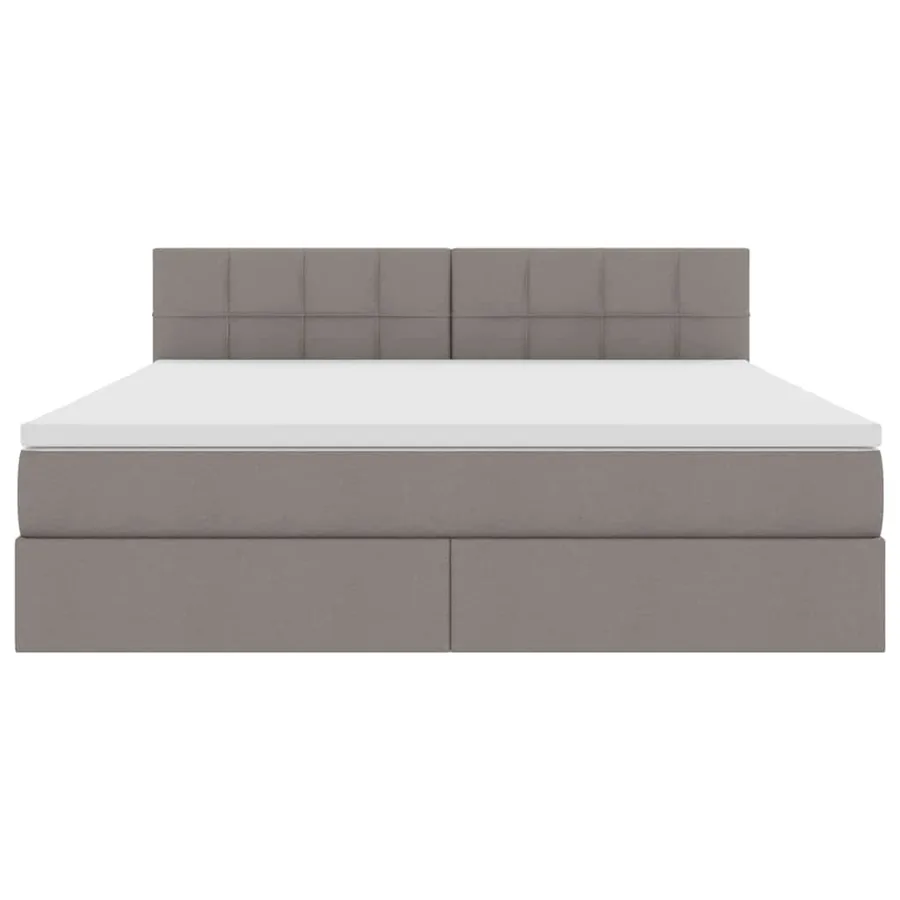 Lit avec rangement et matelas avec matelas Taupe 160 x 200 cm - 7