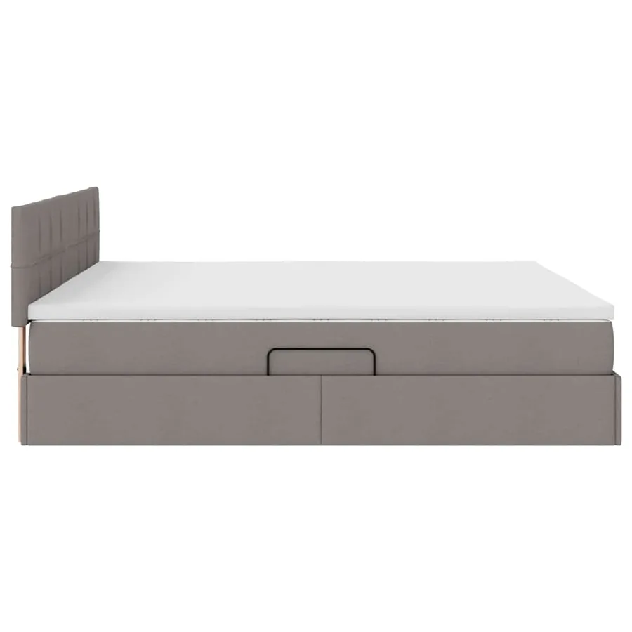 Lit avec rangement et matelas avec matelas Taupe 160 x 200 cm - 8