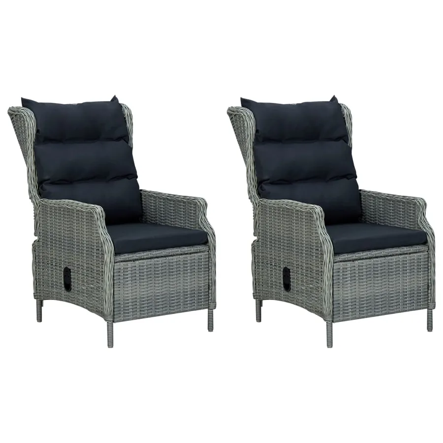 Ensemble à manger de jardin 3 pcs Gris clair - 5