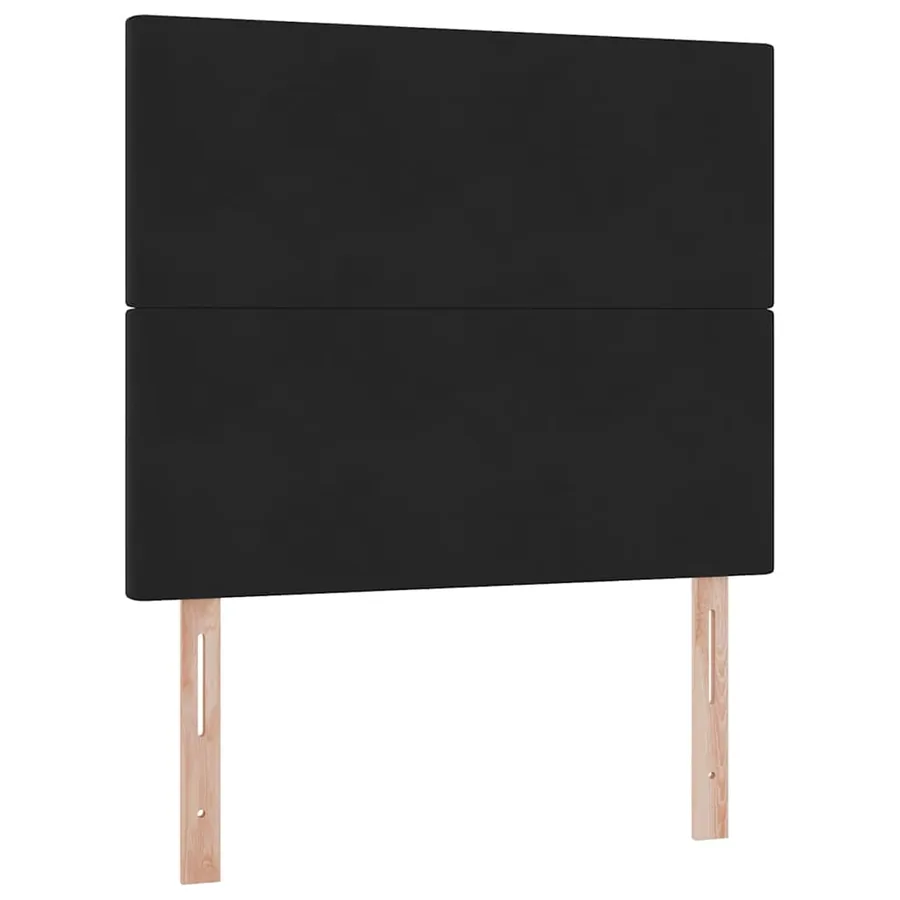 Lit de rangement LED avec matelas Noir 120 x 190 cm Velours - 8