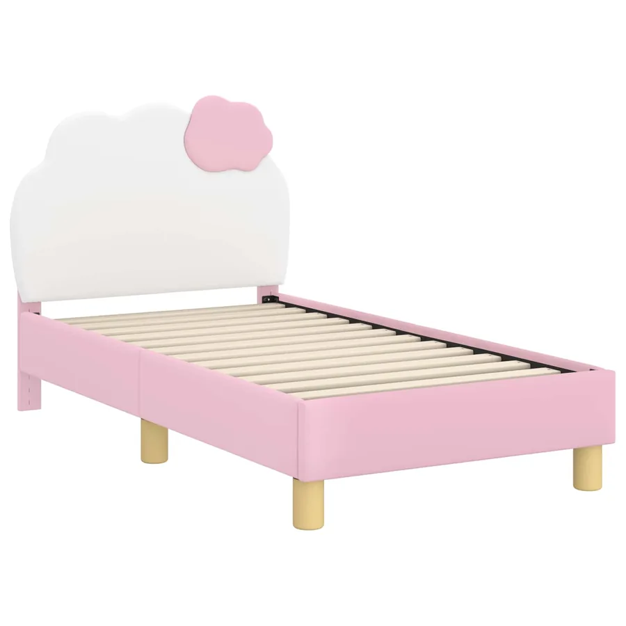 Cadre de lit pour tout-petit avec tête de lit Rose 70 x 140 cm - 4