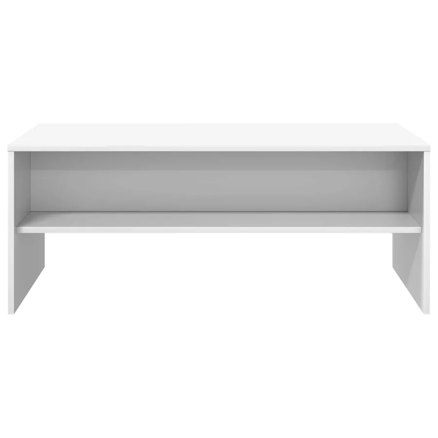 Table basse Blanc 100 x 50 x 40 cm Bois d'ingénierie - 5