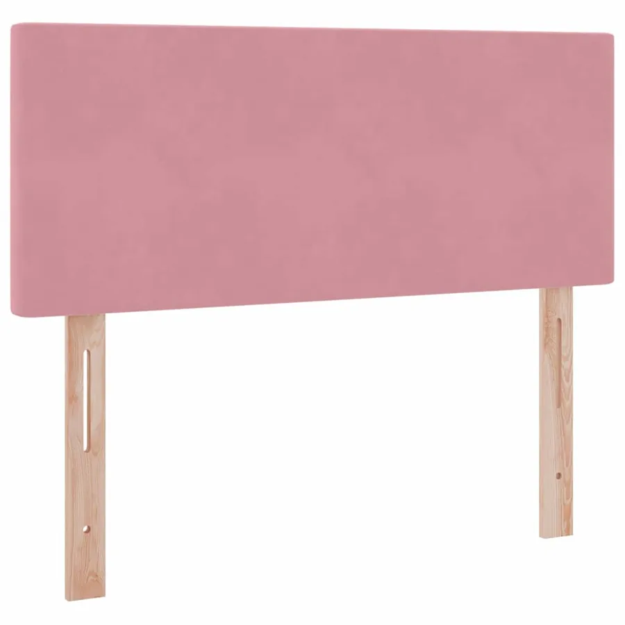 Lit de rangement LED avec matelas Rose 120 x 190 cm Velours - 8