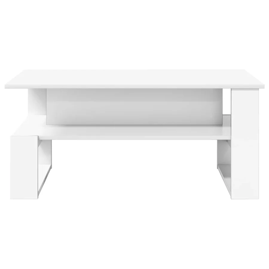 Table basse Blanc 90 x 50 x 40 cm Bois d'ingénierie - 5