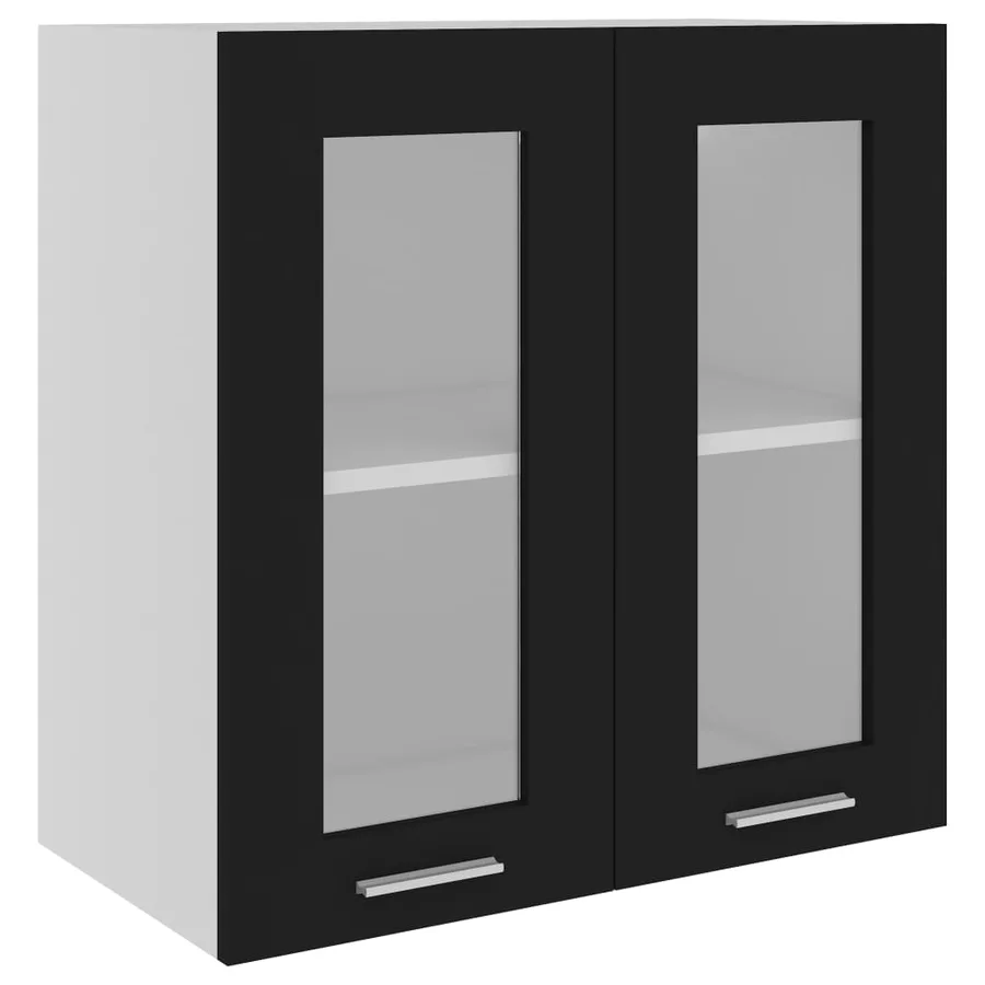 Wall display cabinet "Lyon" Black 60 x 31 x 60 cm Engineered wood - 2