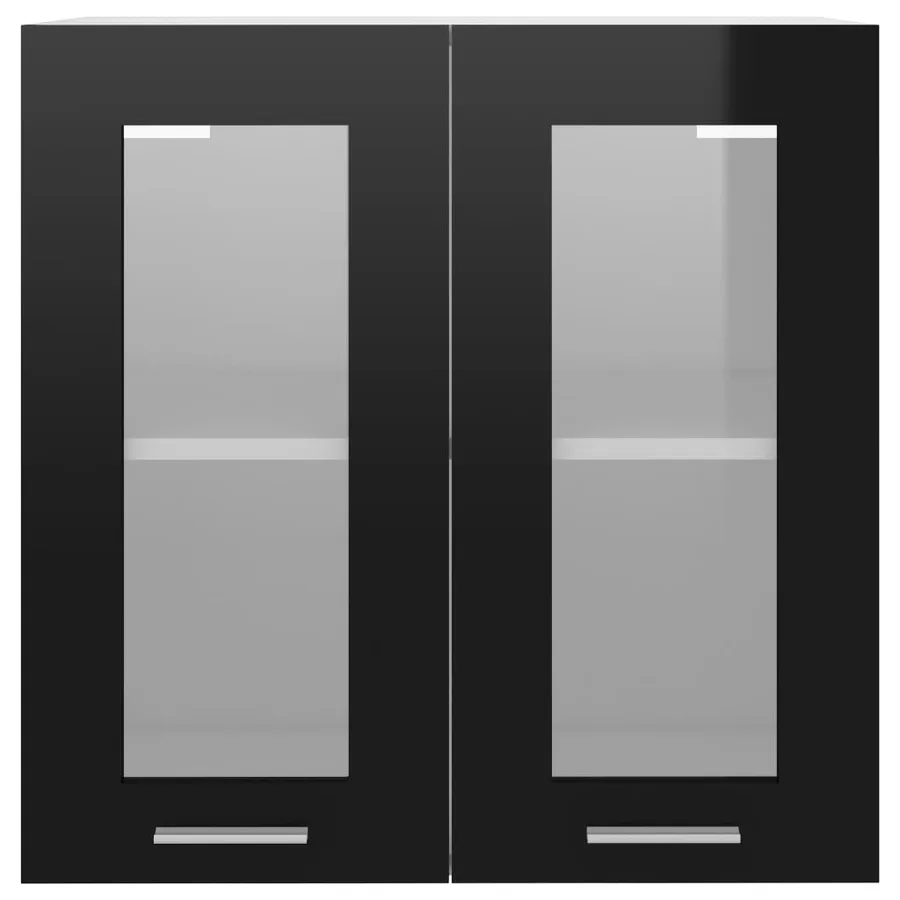 Wall display cabinet "Lyon" Black 60 x 31 x 60 cm Engineered wood - 6