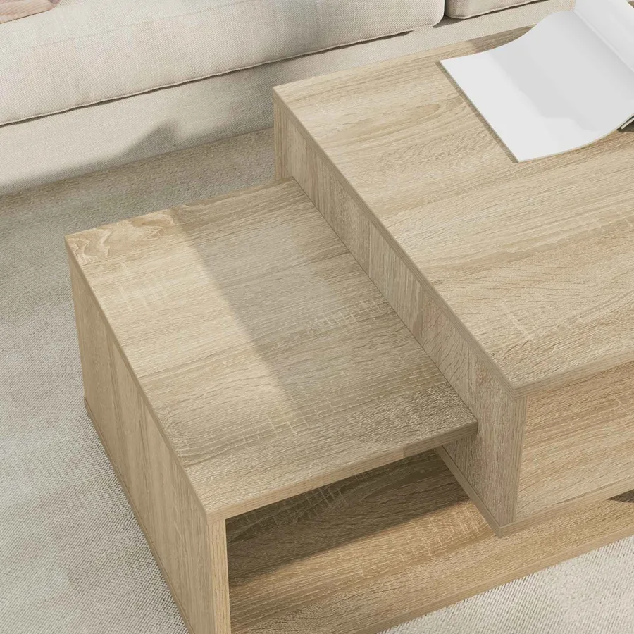 Table basse Chêne Sonoma 105 x 50 x 32,5 cm Bois d'ingénierie - 4