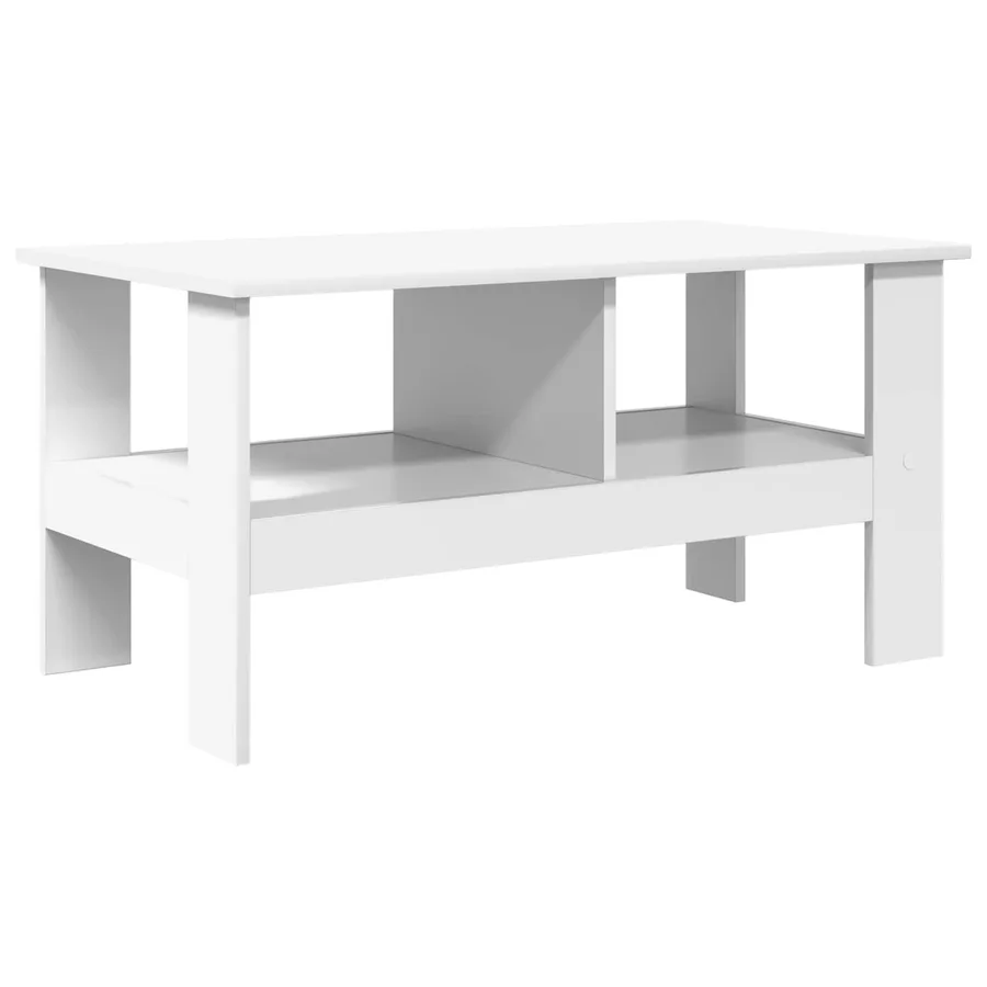 Table basse Blanc 90 x 50 x 45 cm Bois d'ingénierie - 7
