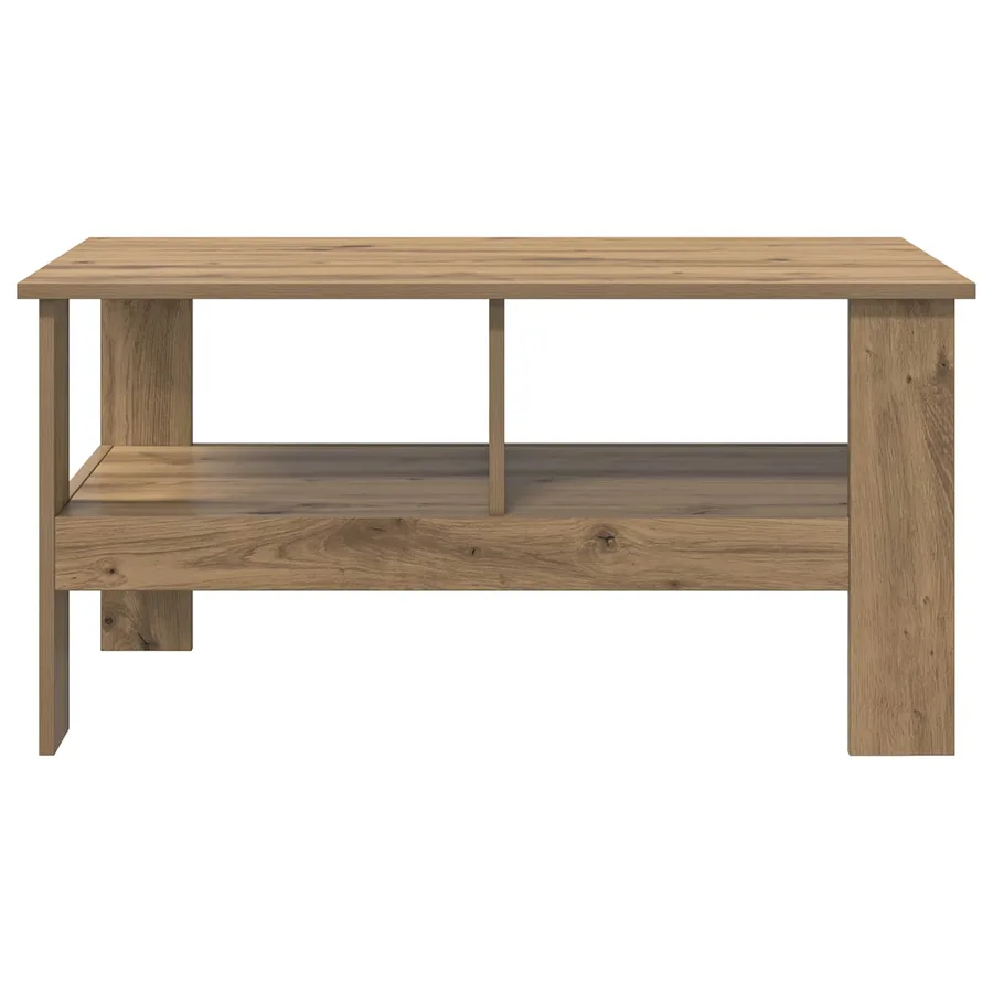 Table basse Chêne artisanal 90 x 50 x 45 cm Bois d'ingénierie - 5
