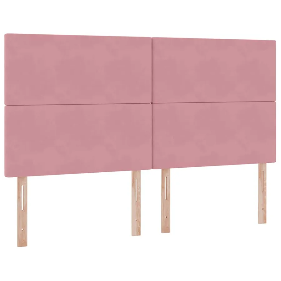 Lit de rangement LED avec matelas Rose 160 x 200 cm Velours - 8