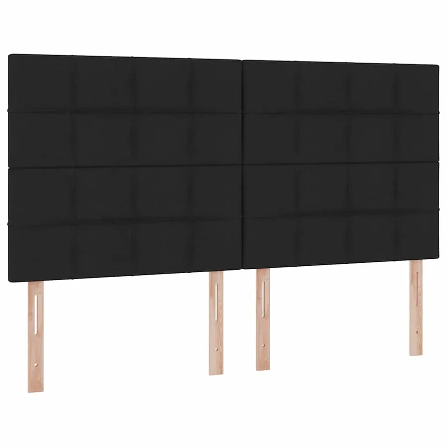 Lit de rangement LED avec matelas Noir 160 x 200 cm Tissu - 10