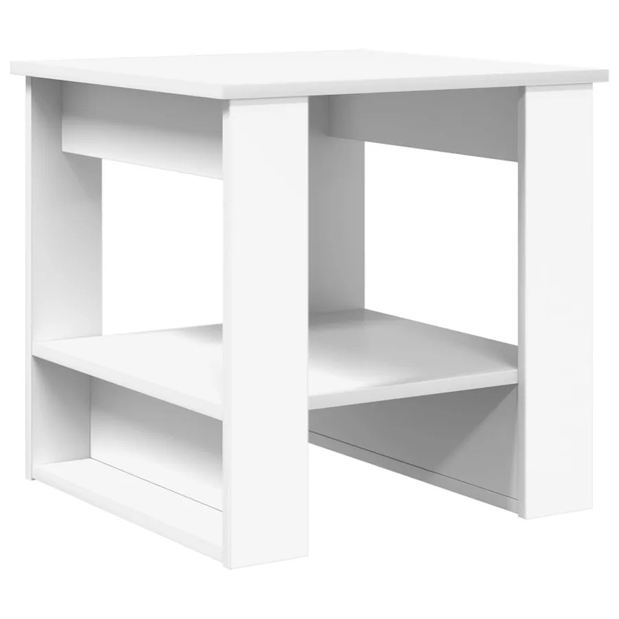 Table basse Blanc 51 x 50 x 50 cm Bois d'ingénierie - 2