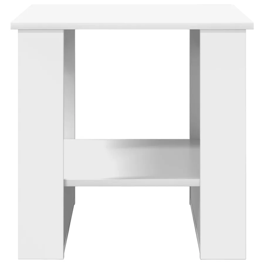 Table basse Blanc 51 x 50 x 50 cm Bois d'ingénierie - 5