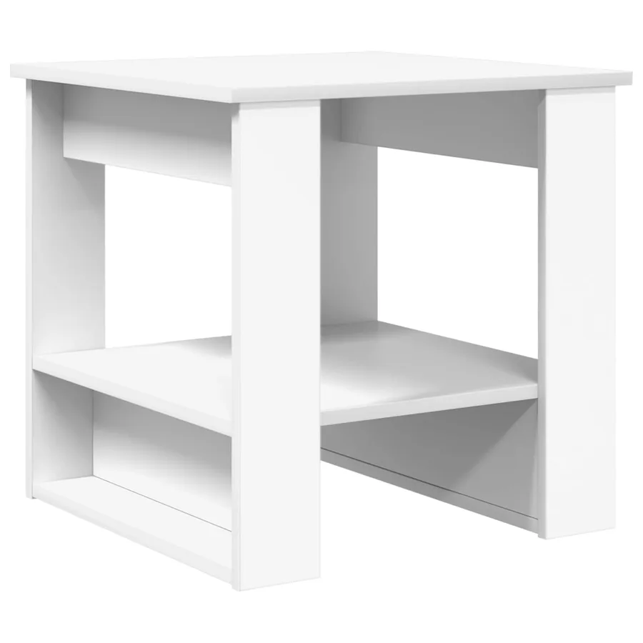 Table basse Blanc 51 x 50 x 50 cm Bois d'ingénierie - 7