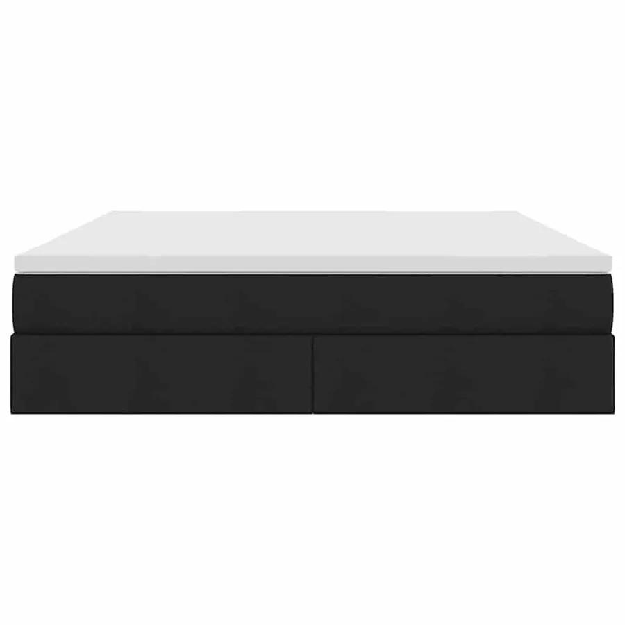 Lit avec rangement et matelas Noir 160 x 200 cm Polyester - 7