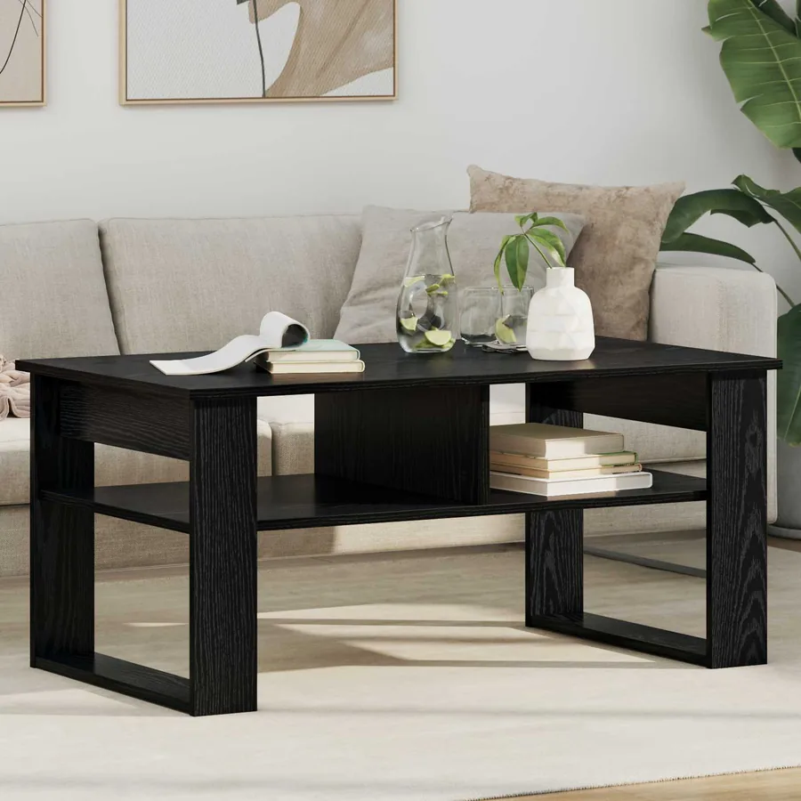 Table basse Chêne noir 96 x 54 x 44 cm Bois d'ingénierie