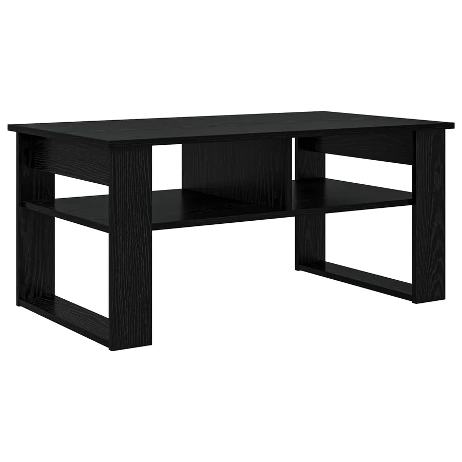 Table basse Chêne noir 96 x 54 x 44 cm Bois d'ingénierie - 2