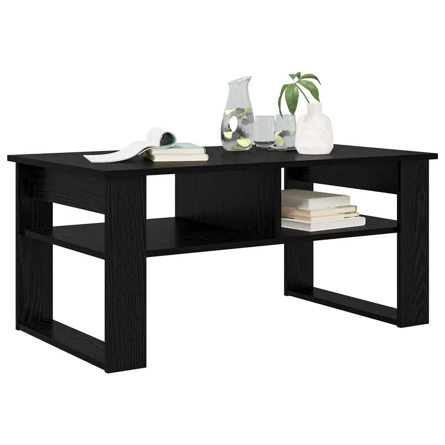 Table basse Chêne noir 96 x 54 x 44 cm Bois d'ingénierie - 3