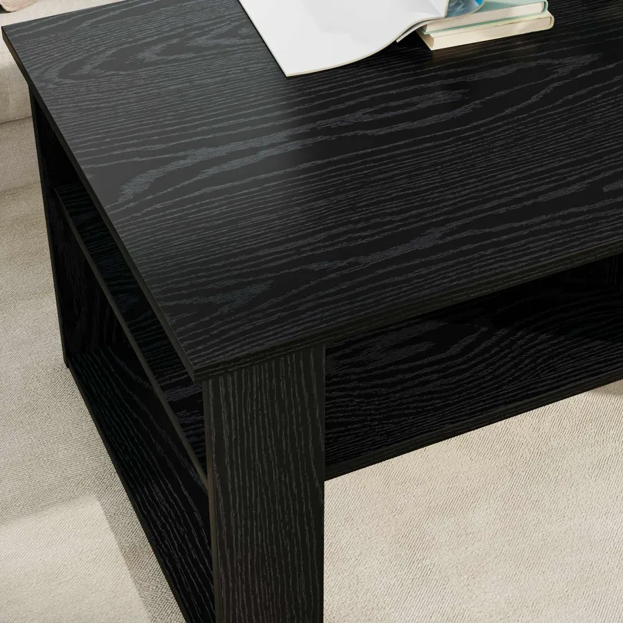 Table basse Chêne noir 96 x 54 x 44 cm Bois d'ingénierie - 4