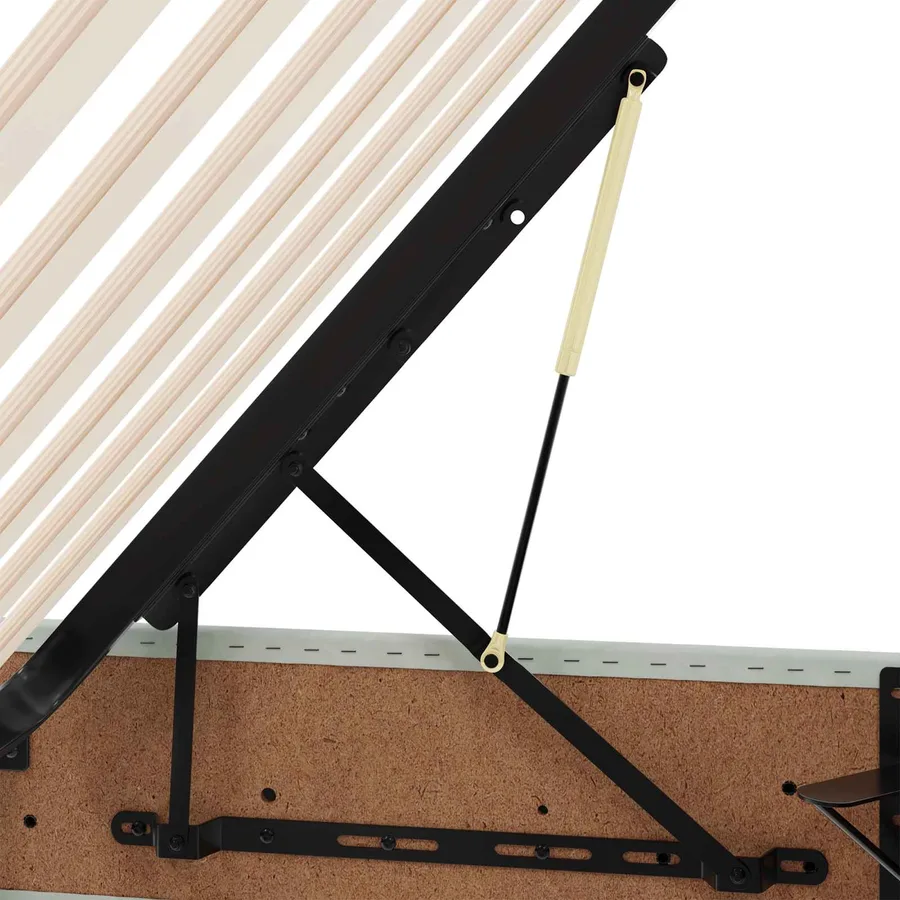 Lit de rangement LED avec matelas Gris clair 160 x 200 cm - 14