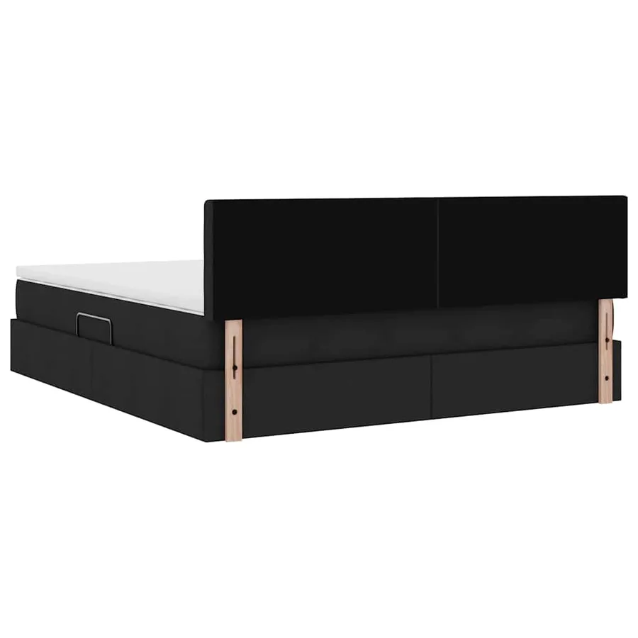 Lit avec rangement et matelas avec matelas Noir 160 x 200 cm - 11