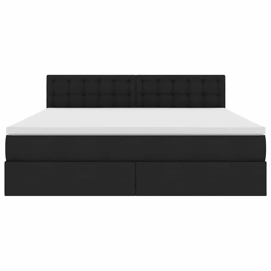 Lit avec rangement et matelas avec matelas Noir 160 x 200 cm - 7