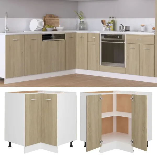 Corner base cabinet "Lyon" Sonoma oak 75.5 x 75.5 x 81.5 cm Engineered wood