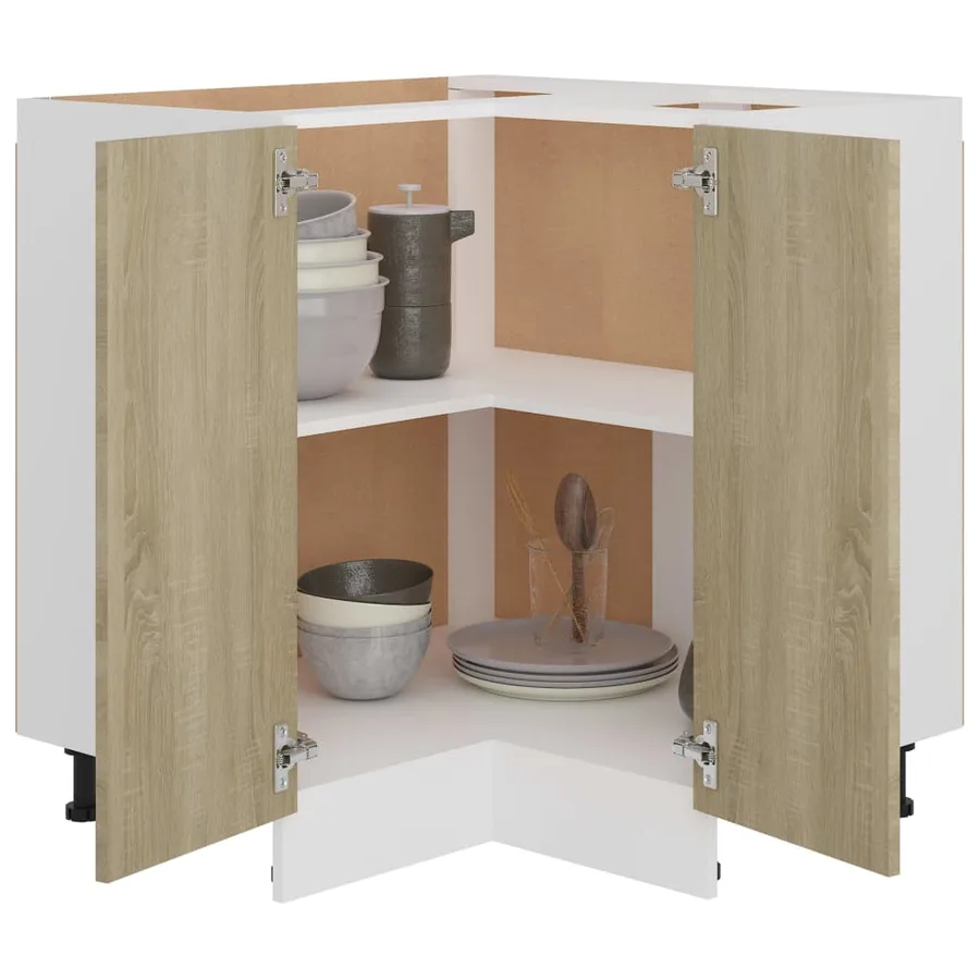 Corner base cabinet "Lyon" Sonoma oak 75.5 x 75.5 x 81.5 cm Engineered wood - 4