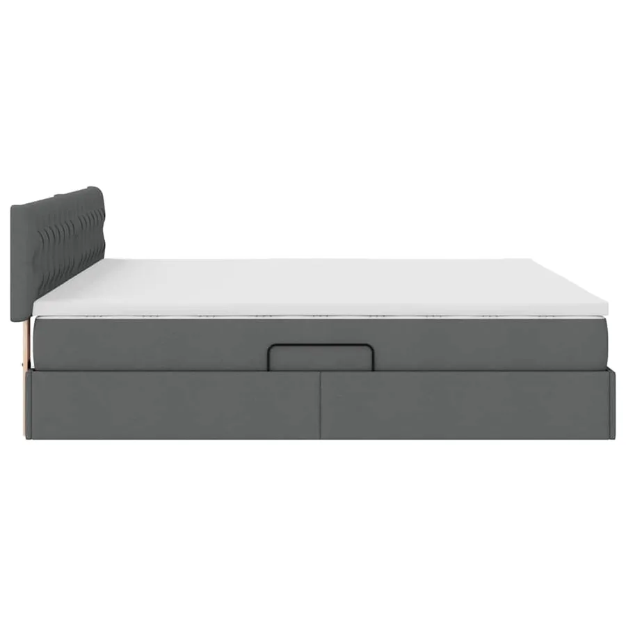 Lit avec rangement et matelas Gris foncé 160 x 200 cm - 10