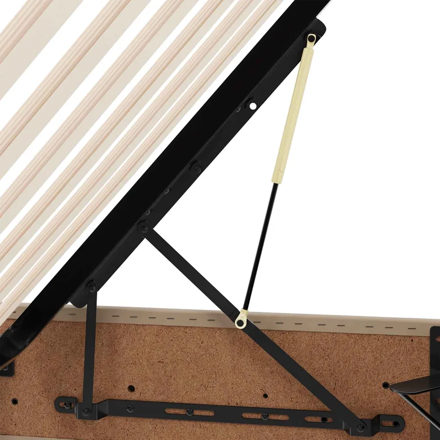 Lit avec rangement et matelas 2 pcs Cappuccino Cuir - 12