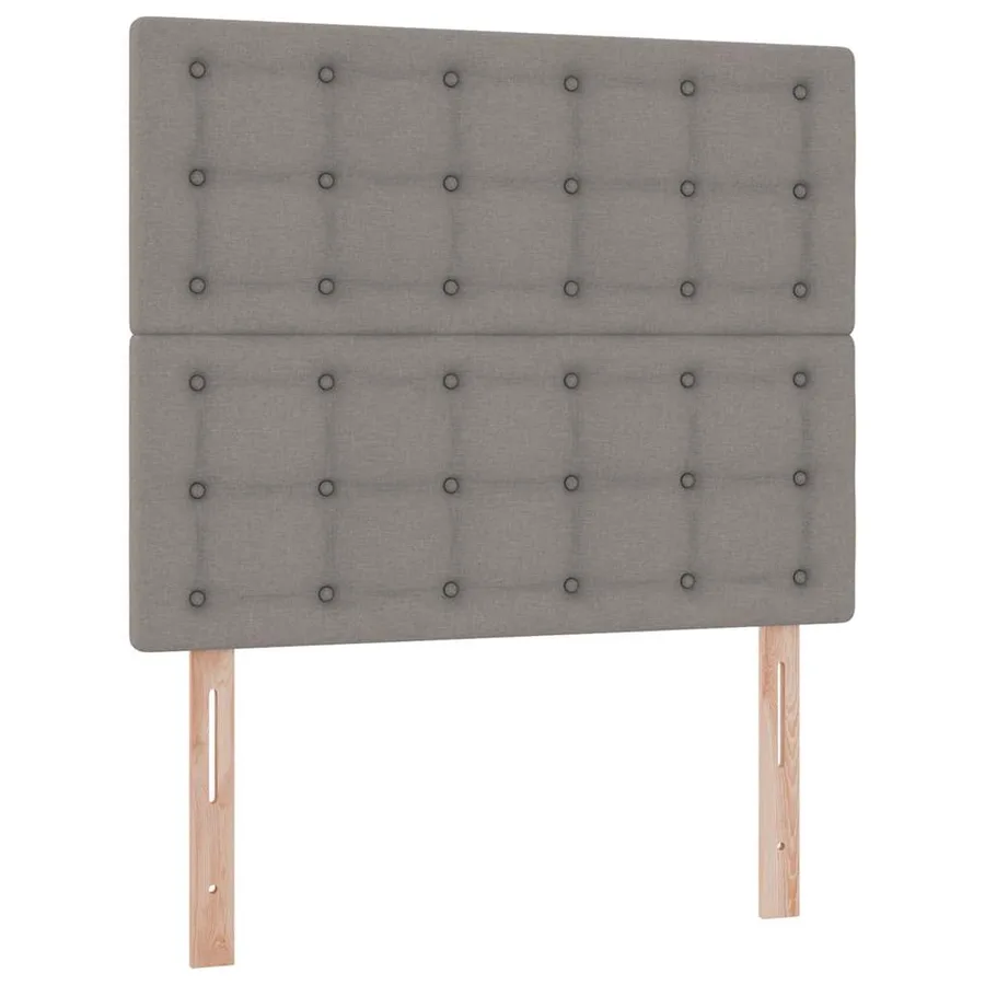 Lit avec rangement et matelas Taupe 120 x 190 cm tissu - 9