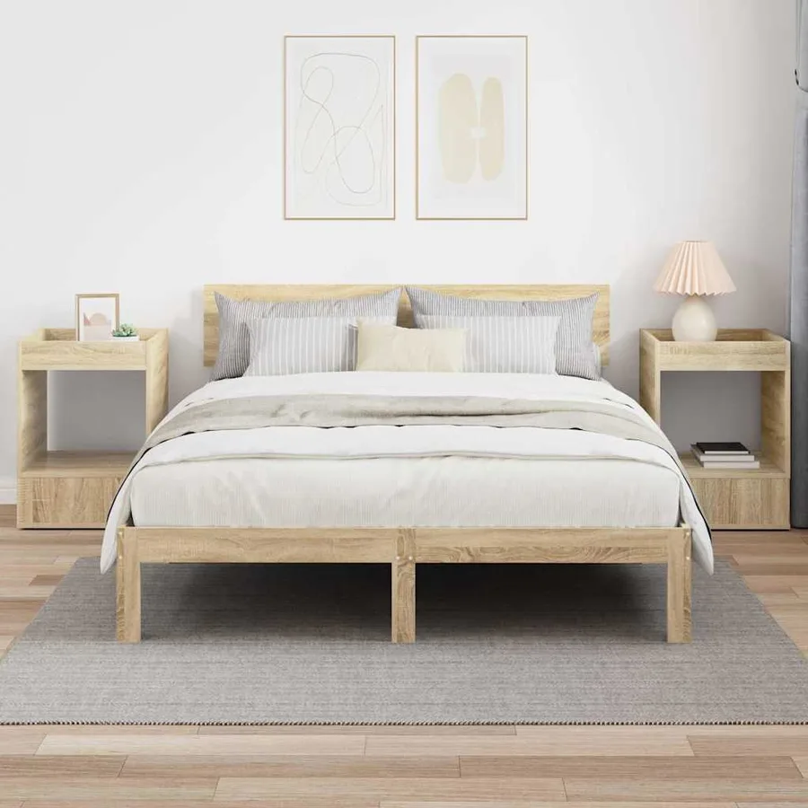 Table d'appoint 2 pcs Chêne Sonoma 40 x 40 x 56 cm - 4