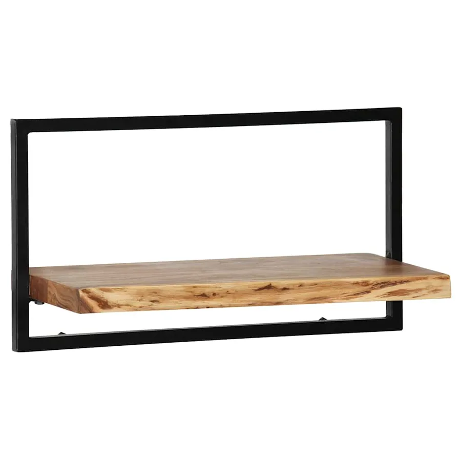 Set d'étagères murales 5 pcs Bois d'acacia massif et acier - 5