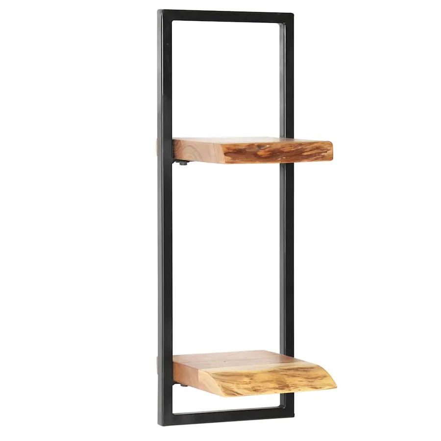 Set d'étagères murales 5 pcs Bois d'acacia massif et acier - 6