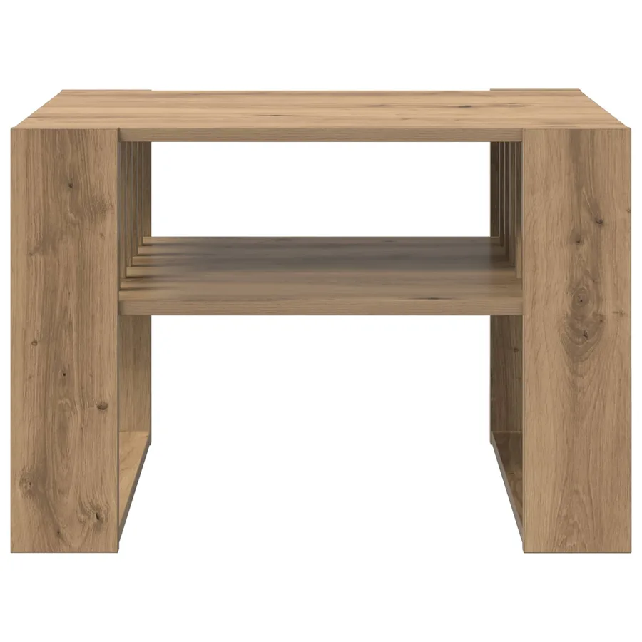 Table basse Chêne artisanal 66 x 49,5 x 45 cm Bois d'ingénierie - 5