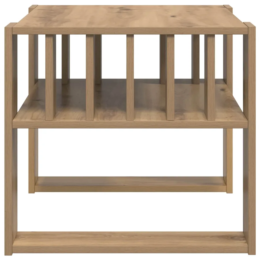 Table basse Chêne artisanal 66 x 49,5 x 45 cm Bois d'ingénierie - 6