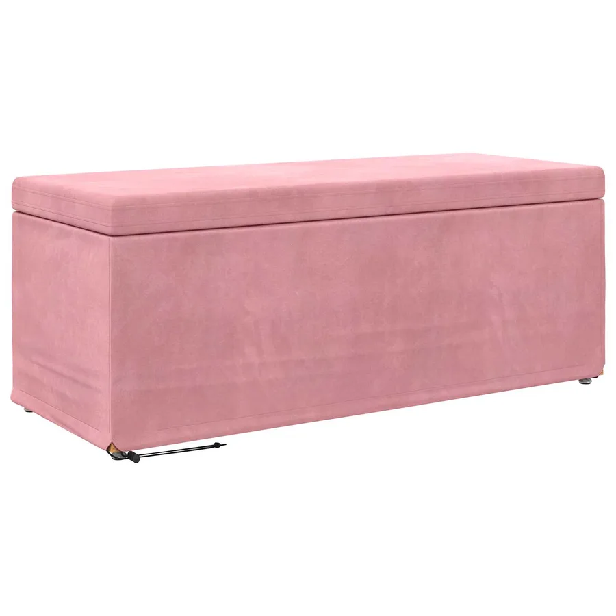 Tabouret Rose 101 x 41 x 40 cm Velours et Bois Composite - 2