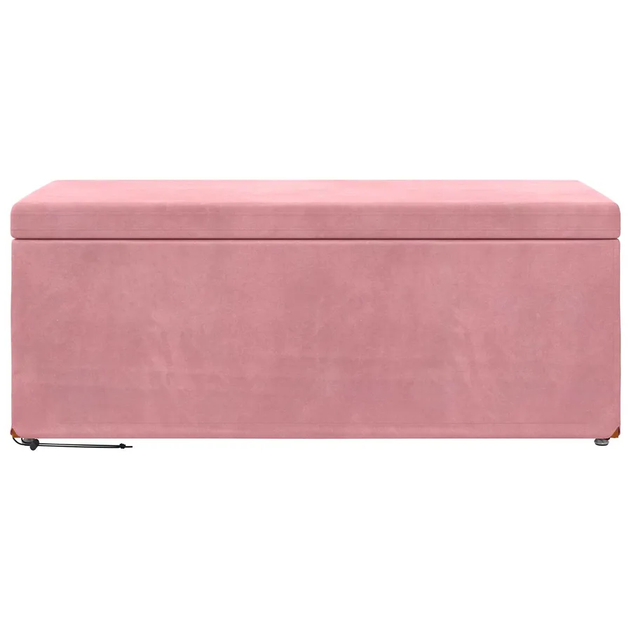 Tabouret Rose 101 x 41 x 40 cm Velours et Bois Composite - 4