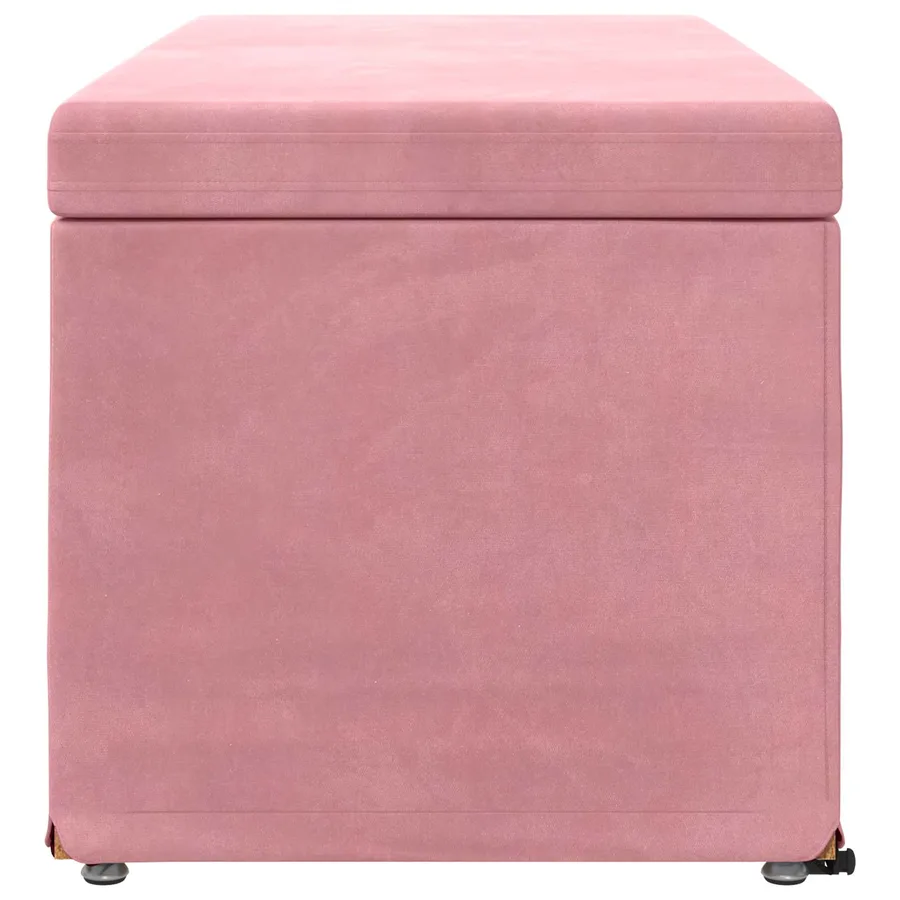 Tabouret Rose 101 x 41 x 40 cm Velours et Bois Composite - 5