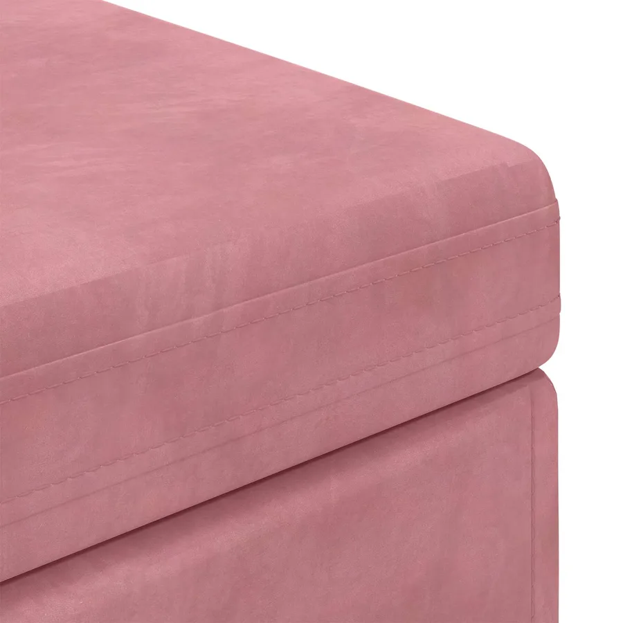 Tabouret Rose 101 x 41 x 40 cm Velours et Bois Composite - 6