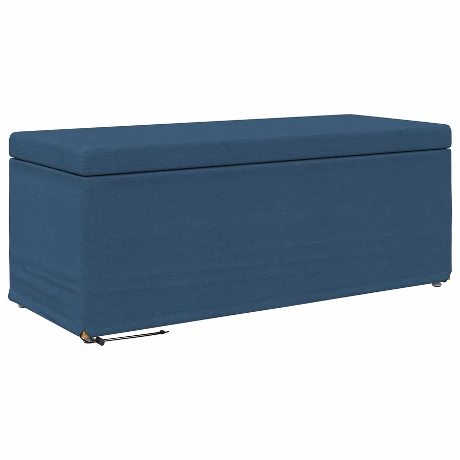 Tabouret Bleu 101 x 41 x 40 cm Tissu et bois stratifié - 2
