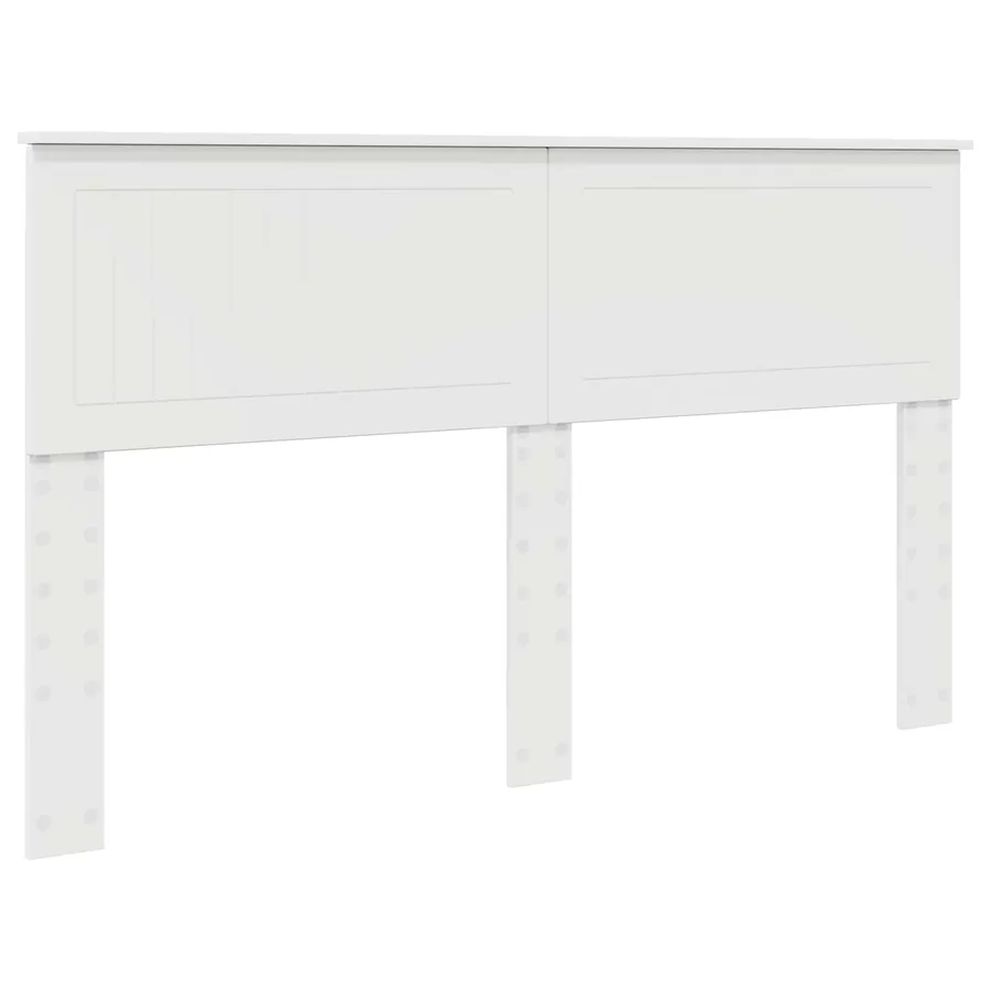 Cadre de lit avec tête de lit Blanc 150 x 200 cm Pin massif - 6