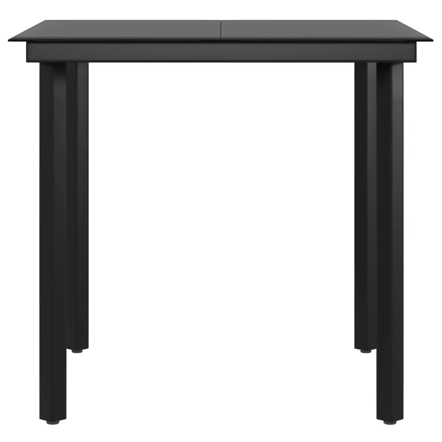 Ensemble à manger de jardin avec coussins 5 pcs Noir - 6