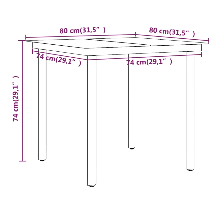 Ensemble à manger de jardin avec coussins 5 pcs Noir - 8