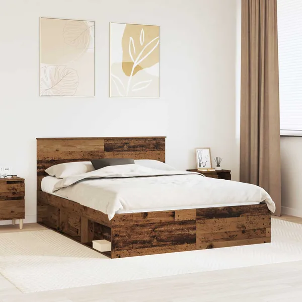 Cadre de lit Bois ancien 150 x 200 cm Pin massif