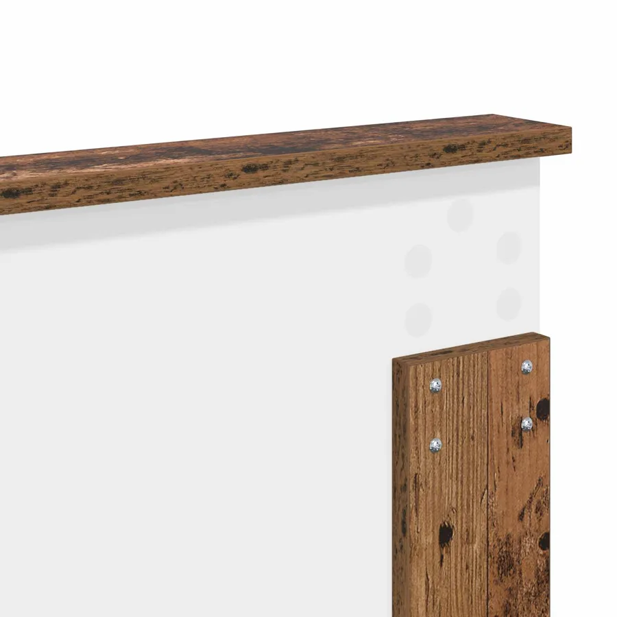 Cadre de lit Bois ancien 150 x 200 cm Pin massif - 11