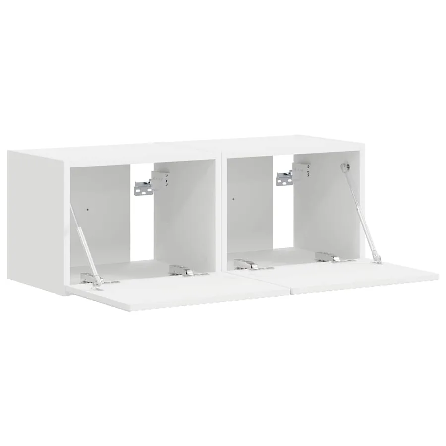 Meuble TV mural 2 pcs Blanc 39 x 31 x 29,5 cm Bois d'ingénierie - 6